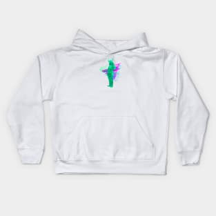 Samurai Glitch Vaporwave Aesthetic Kids Hoodie